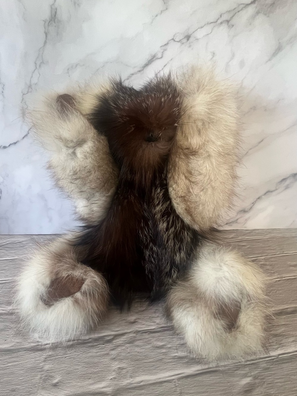 Real Fur Hand Made Teddy Bear Articulating Head & Paws - Picture 2 of 11